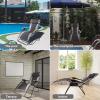 imageFREE SOLDIER Oversized XL Padded Adjustable Reclining Folding Chair with Cup Holder 400lb Capacity Gravity Chairs Anti Gravity Chairs Zero Gravity Chairs Gray