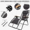 imageFREE SOLDIER Oversized XL Padded Adjustable Reclining Folding Chair with Cup Holder 400lb Capacity Gravity Chairs Anti Gravity Chairs Zero Gravity Chairs Gray