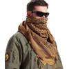 imageFREE SOLDIER Scarf Military Shemagh Tactical Desert Keffiyeh Head Neck Scarf Arab Wrap with Tassel for Men WomenAmber Brown