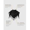 imageFREE SOLDIER Scarf Military Shemagh Tactical Desert Keffiyeh Head Neck Scarf Arab Wrap with Tassel for Men WomenBlack