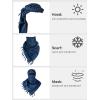 imageFREE SOLDIER Scarf Military Shemagh Tactical Desert Keffiyeh Head Neck Scarf Arab Wrap with Tassel for Men WomenBlue