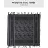 imageFREE SOLDIER Scarf Military Shemagh Tactical Desert Keffiyeh Head Neck Scarf Arab Wrap with Tassel for Men WomenCamo Black