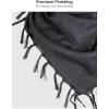 imageFREE SOLDIER Scarf Military Shemagh Tactical Desert Keffiyeh Head Neck Scarf Arab Wrap with Tassel for Men WomenCamo Black