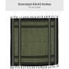 imageFREE SOLDIER Scarf Military Shemagh Tactical Desert Keffiyeh Head Neck Scarf Arab Wrap with Tassel for Men WomenDark Green