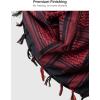imageFREE SOLDIER Scarf Military Shemagh Tactical Desert Keffiyeh Head Neck Scarf Arab Wrap with Tassel for Men WomenDark Red