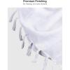 imageFREE SOLDIER Scarf Military Shemagh Tactical Desert Keffiyeh Head Neck Scarf Arab Wrap with Tassel for Men WomenSolid White