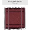 imageFREE SOLDIER Scarf Military Shemagh Tactical Desert Keffiyeh Head Neck Scarf Arab Wrap with Tassel for Men WomenTan and Dark Red