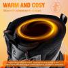 imageFREE SOLDIER Snow Boots for Men Winter Waterproof Nonslip Flock Outdoor Hiking Work BootsBlackgray