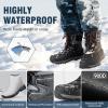 imageFREE SOLDIER Snow Boots for Men Winter Waterproof Nonslip Flock Outdoor Hiking Work BootsBlackgray