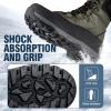 imageFREE SOLDIER Snow Boots for Men Winter Waterproof Nonslip Flock Outdoor Hiking Work BootsGreen
