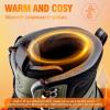 imageFREE SOLDIER Snow Boots for Men Winter Waterproof Nonslip Flock Outdoor Hiking Work BootsGreen