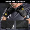 imageFREE SOLDIER Tactical Gloves for Men  Military Combat Gloves for Motorcycle Riding Cycling Hiking Airsoft Shooting  Reinforced Grip ampamp DurableFull Finger Black