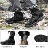 imageFREE SOLDIER Waterproof Hiking Boots Mens Tactical Work Boots Breathable Desert Boots 6 Inches Lightweight Military BootsBlacknot WaterproofThin Fabric