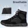 imageFREE SOLDIER Waterproof Hiking Work Boots Mens Tactical Boots 6 Inches Lightweight Military Boots Breathable Desert BootsBlack