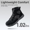 imageFREE SOLDIER Waterproof Hiking Work Boots Mens Tactical Boots 6 Inches Lightweight Military Boots Breathable Desert BootsBlack