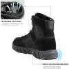 imageFREE SOLDIER Waterproof Hiking Work Boots Mens Tactical Boots 6 Inches Lightweight Military Boots Breathable Desert BootsBlack