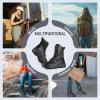 imageFREE SOLDIER Womens Tactical Boots 8 Inches Lightweight Combat Boot Durable Military Work Outdoors Boots Desert Boot for WomenBlack