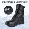 imageFREE SOLDIER Womens Tactical Boots 8 Inches Lightweight Combat Boot Durable Military Work Outdoors Boots Desert Boot for WomenDark Black