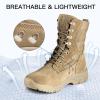 imageFREE SOLDIER Womens Tactical Boots 8 Inches Lightweight Combat Boot Durable Military Work Outdoors Boots Desert Boot for WomenTanthin