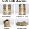 imageFREE SOLDIER Womens Tactical Boots 8 Inches Lightweight Combat Boot Durable Military Work Outdoors Boots Desert Boot for WomenTanthin