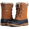 imageFREE SOLDIER Womens Waterproof Winter Cold Weather Snow Boots for Women Outdoor Fashion Duck Boots Comfortable InsulatedBrown