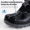 imageFREE SOLDIER Womens Waterproof Winter Cold Weather Snow Boots for Women Outdoor Fashion Duck Boots Comfortable InsulatedDark Black