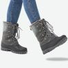 imageFREE SOLDIER Womens Waterproof Winter Cold Weather Snow Boots for Women Outdoor Fashion Duck Boots Comfortable InsulatedGrey