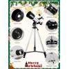 imageTelescope for Adults Astronomy 70mm Aperture 400mm Focal Length Portable Astronomical Telescope for Beginners Age Over 8 Years Old with Wireless Remote Carry Bag Tripod BlackWhite