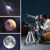 imageTelescope for Adults Astronomy 70mm Aperture 400mm Focal Length Portable Astronomical Telescope for Beginners Age Over 8 Years Old with Wireless Remote Carry Bag Tripod BlackSpaceman Print