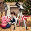 imageTelescope for Adults Astronomy 70mm Aperture 400mm Focal Length Portable Astronomical Telescope for Beginners Age Over 8 Years Old with Wireless Remote Carry Bag Tripod BlackWhite