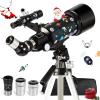 imageTelescope for Adults Astronomy 70mm Aperture 400mm Focal Length Portable Astronomical Telescope for Beginners Age Over 8 Years Old with Wireless Remote Carry Bag Tripod BlackSpaceman Print