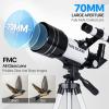 imageTelescope for Adults Astronomy 70mm Aperture 400mm Focal Length Portable Astronomical Telescope for Beginners Age Over 8 Years Old with Wireless Remote Carry Bag Tripod BlackWhite