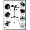 imageTelescope for Adults Astronomy 70mm Aperture 400mm Focal Length Portable Astronomical Telescope for Beginners Age Over 8 Years Old with Wireless Remote Carry Bag Tripod BlackSpaceman Print