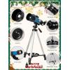 imageTelescope for Adults Astronomy 70mm Aperture 400mm Focal Length Portable Astronomical Telescope for Beginners Age Over 8 Years Old with Wireless Remote Carry Bag Tripod BlackBlue