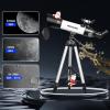 imageTelescope for Adults Astronomy 70mm Aperture 400mm Focal Length Portable Astronomical Telescope for Beginners Age Over 8 Years Old with Wireless Remote Carry Bag Tripod BlackWhite