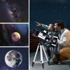 imageTelescope for Adults Astronomy 70mm Aperture 400mm Focal Length Portable Astronomical Telescope for Beginners Age Over 8 Years Old with Wireless Remote Carry Bag Tripod BlackWhite