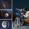 imageTelescope for Adults Astronomy 70mm Aperture 400mm Focal Length Portable Astronomical Telescope for Beginners Age Over 8 Years Old with Wireless Remote Carry Bag Tripod BlackBlue