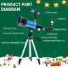imageTelescope for Adults Astronomy 70mm Aperture 400mm Focal Length Portable Astronomical Telescope for Beginners Age Over 8 Years Old with Wireless Remote Carry Bag Tripod BlackBlue