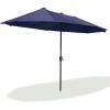 imageFREE SOLDIER 13FT DoubleSided Patio Umbrella Outdoor Market Umbrella Extra Large Table Umbrella with Crank Navy
