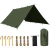 imageFREE SOLDIER Camping Tarp Waterproof Portable Multifunctional Outdoor Traveling Awning Backpacking Shelter Rain Tarp Bean Green 10105ftDark Green 1013ft