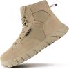 imageFREE SOLDIER Hiking Work Boots Mens Tactical Boots 6 Inches Waterproof Military Boots Outdoors Desert BootsTan