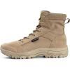 imageFREE SOLDIER Mens Tactical Hiking Boots Lightweight Comfortable Combat Work Boots 6 InchesTan