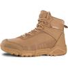 imageFREE SOLDIER Mens Waterproof Hiking Boots Mens Lightweight Outdoor Mid Trekking Climbing Boots for MenBrown