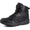 imageFREE SOLDIER Mens Waterproof Tactical Work Boots Lightweight Comfortable Combat Hiking BootsClassic Black