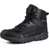 imageFREE SOLDIER Mens Waterproof Tactical Work Boots Lightweight Comfortable Combat Hiking BootsWaterproof Black