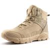 imageFREE SOLDIER Mens Waterproof Tactical Work Boots Lightweight Comfortable Combat Hiking BootsWaterproof Sand