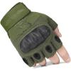 imageFREE SOLDIER Outdoor Gloves for Men Fingerless Motorcycle Gloves for Cycling Hiking Camping Climbing Airsoft Gloves for PaintballHalf Finger Green