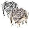 imageFREE SOLDIER Scarf Military Shemagh Tactical Desert Keffiyeh Head Neck Scarf Arab Wrap with Tassel for Men WomenWhite and Tan