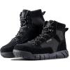 imageFREE SOLDIER Waterproof Hiking Work Boots Mens Tactical Boots 6 Inches Lightweight Military Boots Breathable Desert BootsBlack