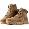 imageFREE SOLDIER Waterproof Hiking Work Boots Mens Tactical Boots 6 Inches Lightweight Military Boots Breathable Desert BootsBrown